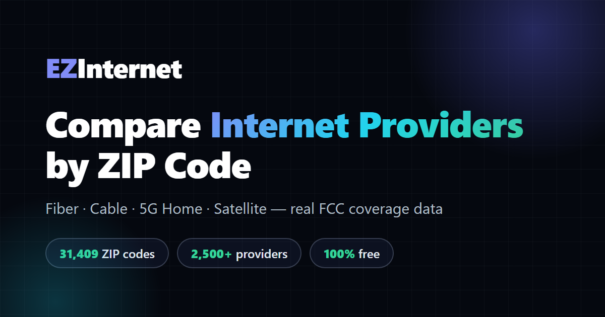 Compare Coverage By Zip Code Compare Internet Providers by ZIP Code | EZ Internet